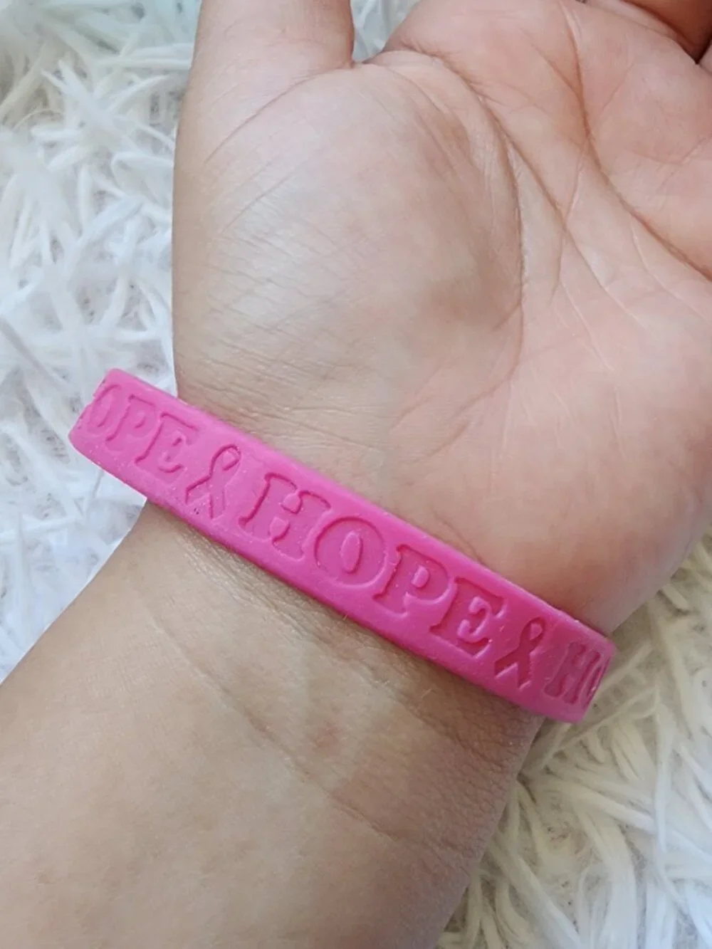 10/$10 - Pink Breast Cancer Awareness Rubber Bracelet